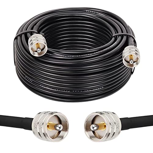 Câble RG58 UHF PL259 22,9 m MOOKEERF pour éviter les pertes de signal
