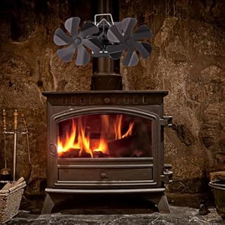 Wood Stove Fan Heat Powered, Large 12-Blade Stove Fan Woodstove Fan Non Electric, Fireplace Fan for Wood Stove Pellet Stove Wood Burning Stove