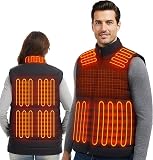 AMZYXH Beheizbare weste Herren Damen, 16000mAh 3 einstellbare Wärmestufe Eletriksche Heizweste für Ski Fahren, Waschbar Beheizbare Jacke Herren, Wärmeweste für Outdoor Ativitäten