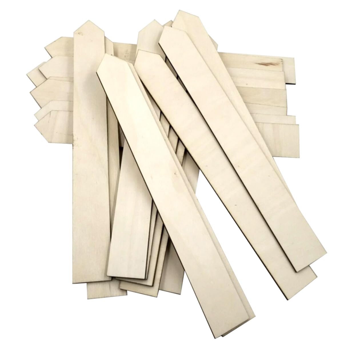 100 Pièces Étiquettes de Jardin en Bois Rustique 24x3 Cm, Longues Bandes Solide pour Plantes, Décoratives, pour Maison et Jardin