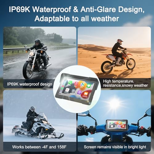 Fuyuadas 7-Inch IP69K Motorcycle GPS
