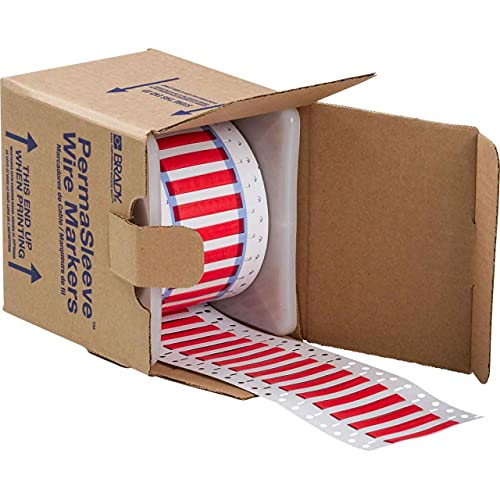 Brady PS-187-2-RD-S, IP Polyolefin Wire Marking Sleeve (Pack of 500 pcs)