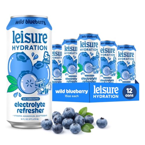 Leisure Hydration Electrolyte Refresher, Wild Blueberry, 16 oz (12 pack)