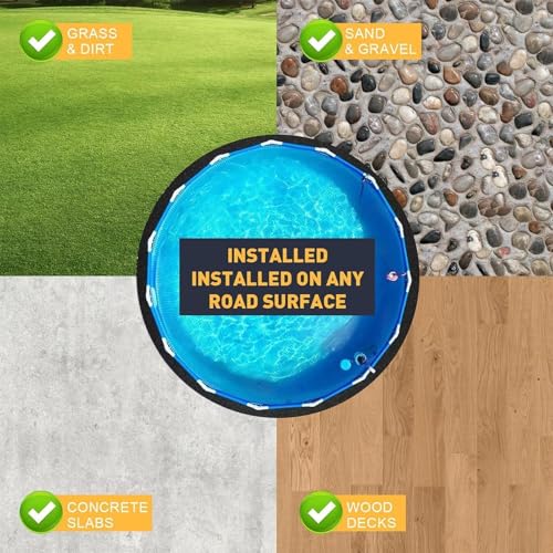 Miniatura 5 de Base Almohadilla Acolchada Debajo Piscina Alfombrilla Protectora Para Base Spa Base Para Piscina De Exterior - Exterior Camping Verano Spa Jardín Terraza Césped Cemento Hormigón