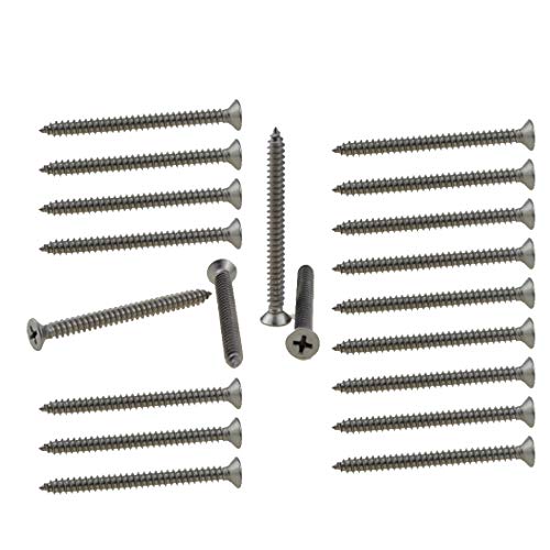 Vis autotaraudeuses M5 x 55 mm en acier inoxydable 304 à tête plate Phillips x20