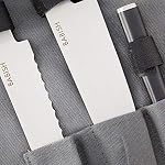 Babish German High-Carbon 1.4116 Couverts en acier, 3-Piece avec rouleau de knife