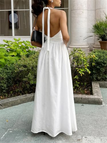 Robe longue dos nu taille basse qui affine la silhouette