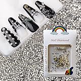 100Pcs Unique Cone Nail Art Studs, 3D Chrome Conic Nail Charms, Punk Vintage Mixed Shapes Nail Accessories, Mixed Color Gothic Retro Nail Rhinestones for DIY Nail Art Designs Supplies (Mixed Cone)