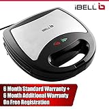 iBELL SM301 750 Watt 3 in 1 Sandwich Maker (Toast/Waffle/Grill),Black