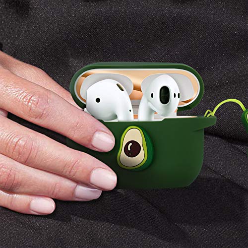 UKCOCO Capa de Fone de Ouvido de Silicone Fruta para Airpods Pro Com Suporte de Fivela 3D Cartoon Ab