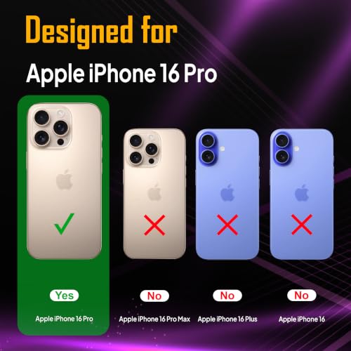 Image of Zapcase Crystal Clear Back case for iPhone 16 Pro | PC Back | TPU Bumper with Inner Rubber Grip | Metal Camera Guard Bezel | Metal Buttons | Scratch Resistant Cover | 2 Layer Edge Protection | Black