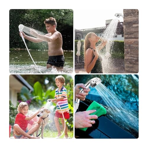 Ducha portátil para camping, bomba recargable de 9000mAh, con pulverizador portátil, IPX7, recargable por USB, adecuada para camping familiar, senderismo, mochilero y viajes a la playa miniatura 3