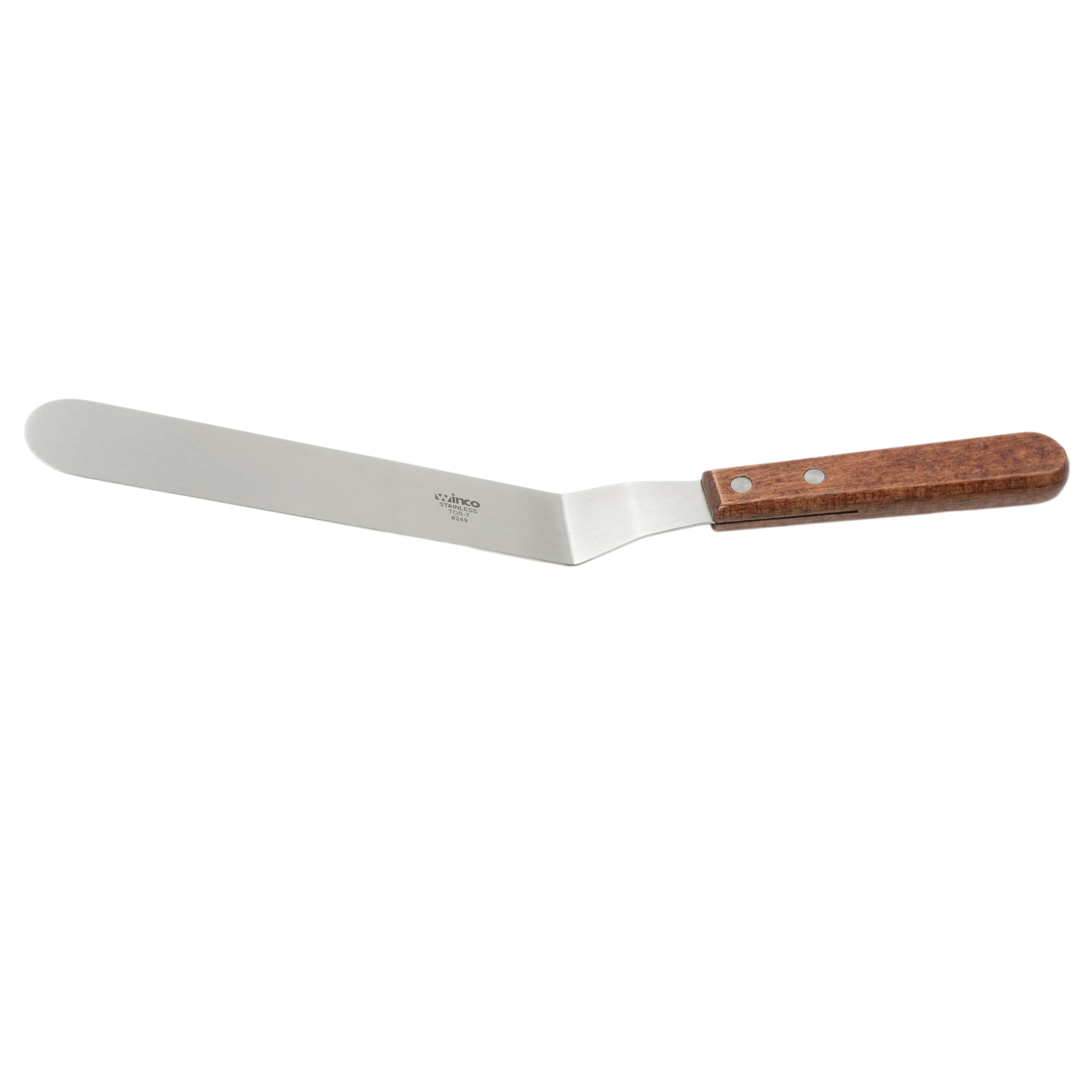 Winco Blade Offset Spatula, 7.75-Inch, Medium, Stainless Steel, Brown