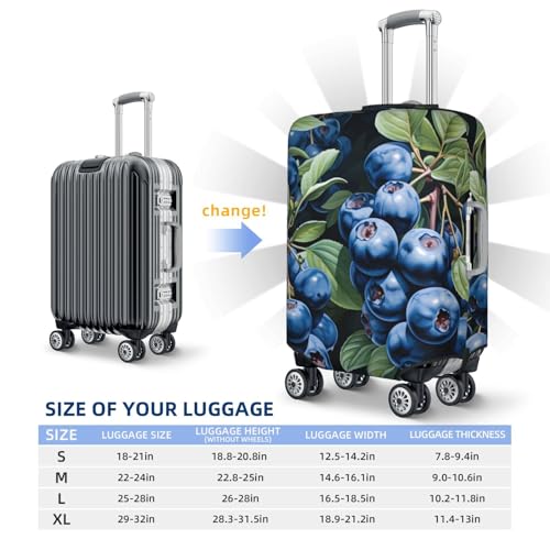 Classic Blueberry Travel Luggage Cover for Suitcase Anti-Scratch Fashion Suitcase Protector Washable Elastic Baggage Covers Fits 22-24 Inch Luggage for Travel Beach Holiday3