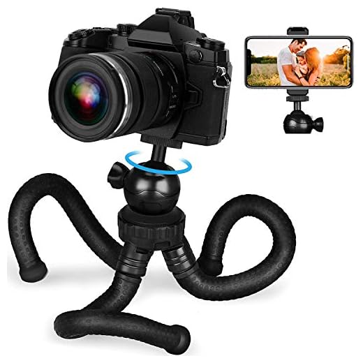 Adofys Flexible Gorillapod Tripod with 360° Rotating Ball Head Tripod for All DSLR Cameras(Max Load 1.5 kgs) & Mobile Phones + Free Heavy Duty Mobile Holder