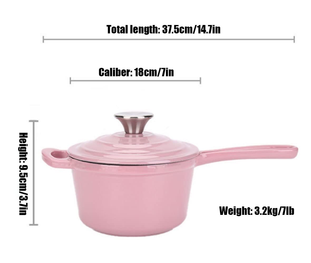 Casseruola Smaltata Marrone Con Coperchio 1,5L – Adatta A Tutti I Piani Di Cottura (Gas, Induzione)