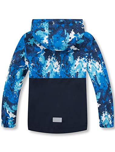 Mallimoda Boys Girls Rain Jacket Lightweight Raincoats Waterproof Hooded Windbreaker For Kids Style 1 Green 7-8 Years #TOP1