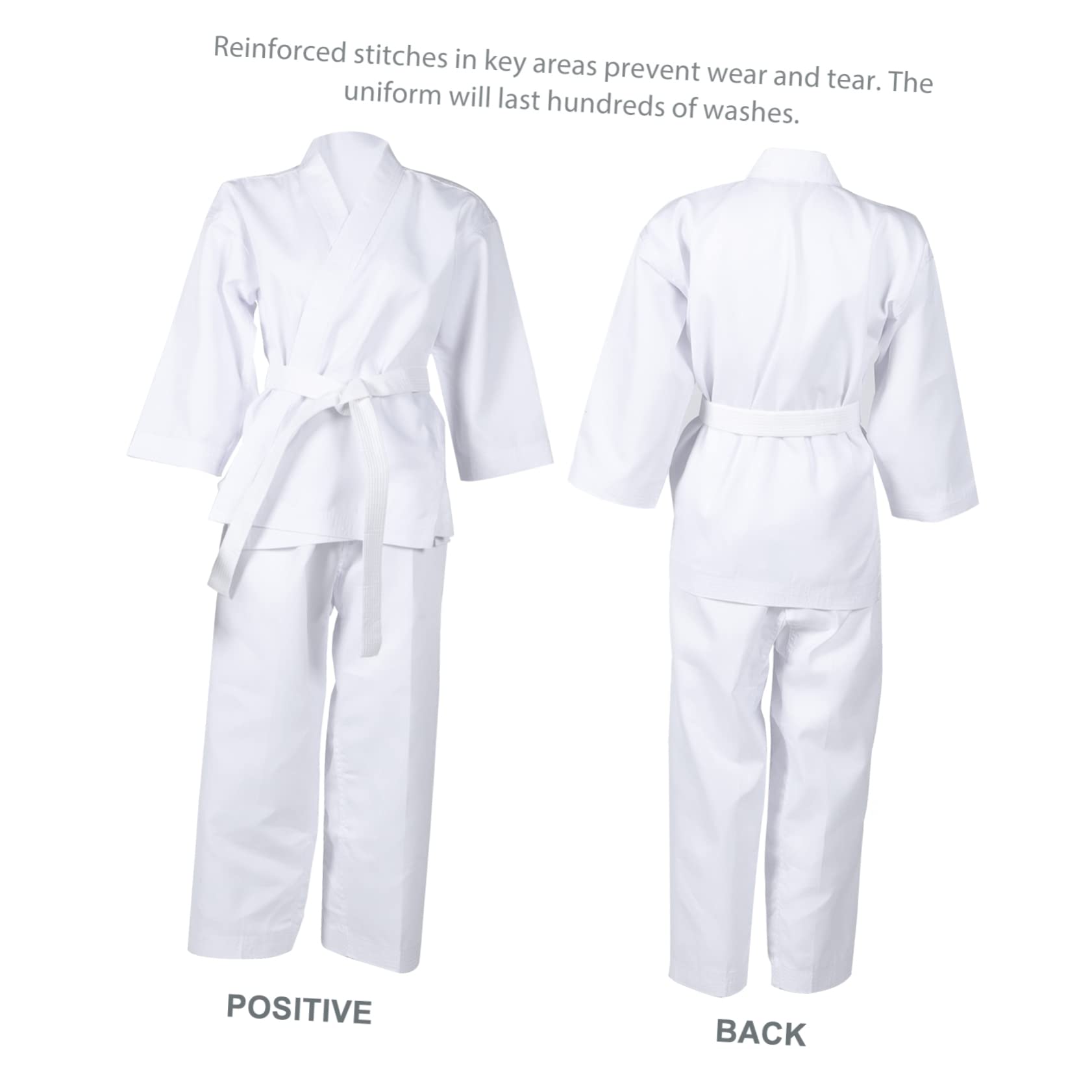 Uniforme de Karate para Adulto y Juvenil, Juego de Entrenamiento