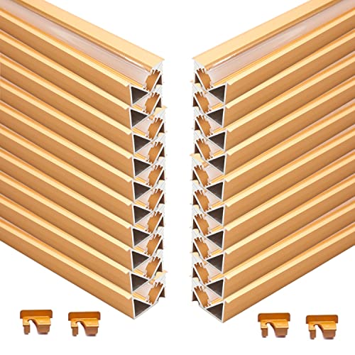 Profilé LED doré haut de gamme en aluminium avec embouts de finition