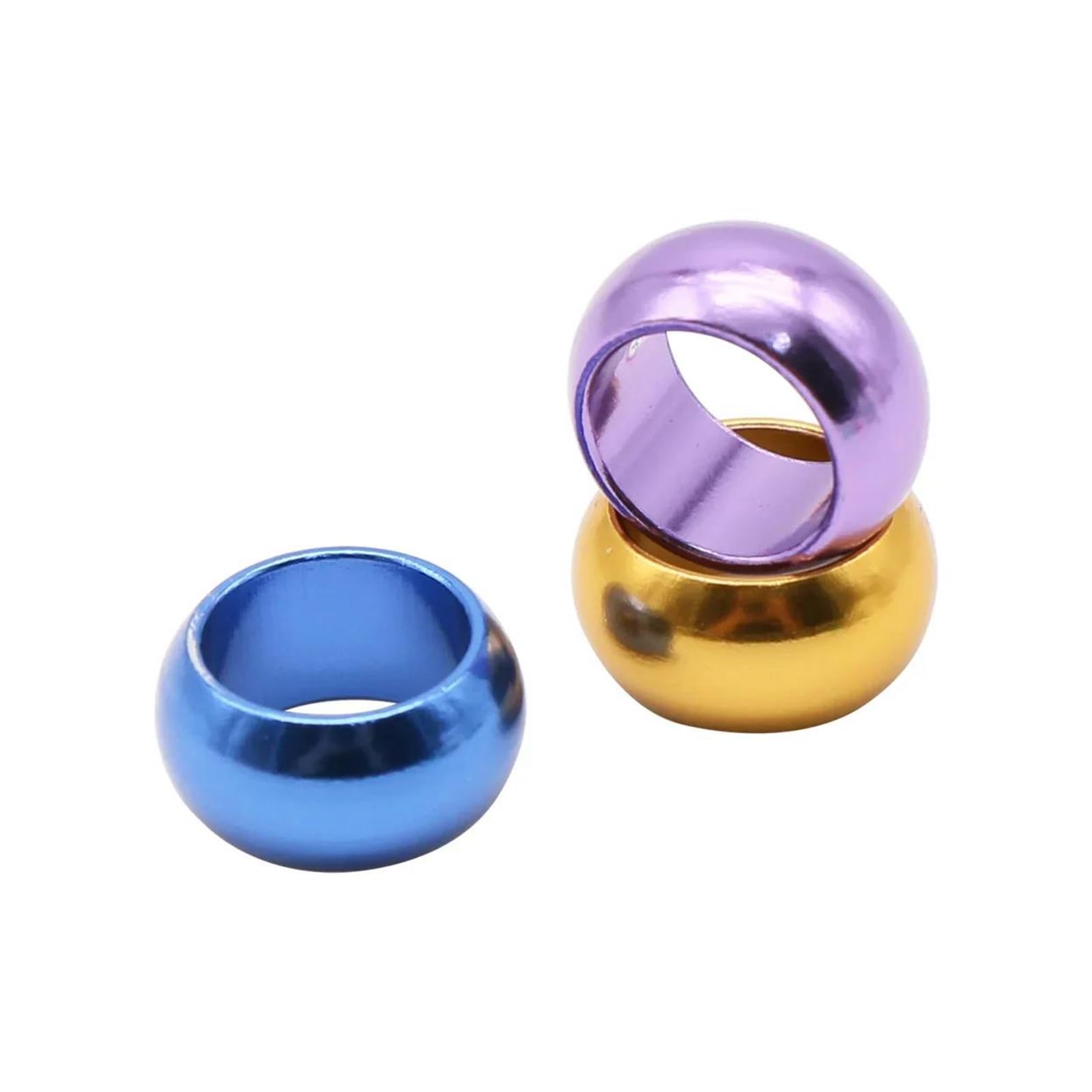 Anillas de aluminio para patas de aves, 12 anillos de aluminio for patas pájaro, diámetro interior 8-10 mm, multicolor, sin número(Blue,ID 8mm)