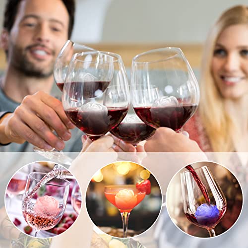 Silicone Rose Ice Cube Trays，1.8 Inch 6 Ice Ball Maker Molds With Cover，Easy Release For Chilled Cocktails Whiskeys,Homemade Juice Large Ice Cubes Ice Cream,Food Grade Dishwasher Safe Green #TOP6