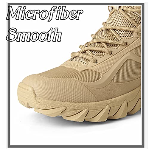 Kervaky Men's Military Tactical Boots Lightweight work boots for men tactical boots breathable jungle Desert Combat Boots3