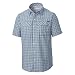 Columbia Men's Silver Ridge Multi Plaid Short Sleeve Shirt, Night Tide Ripstop Plaid, Large