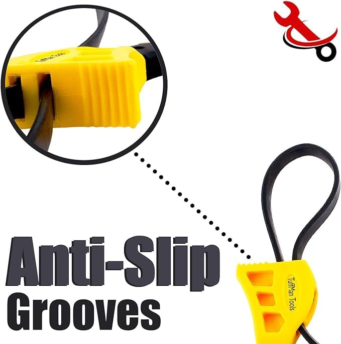 Adjustable Oil Filter Wrench Set - 2pcs for Tight Spaces, Jar Opener & Mechanic/Plumber Use