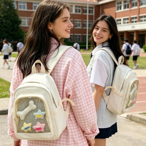 Mochila exhibidora de pines con ventana transparente antiarañazos y correas cómodas 2