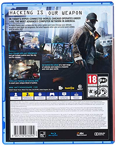 Jeu Vidéo Ubisoft Watch Dogs PS4 Action 1 Joueur PEGI 18+ - vue 3