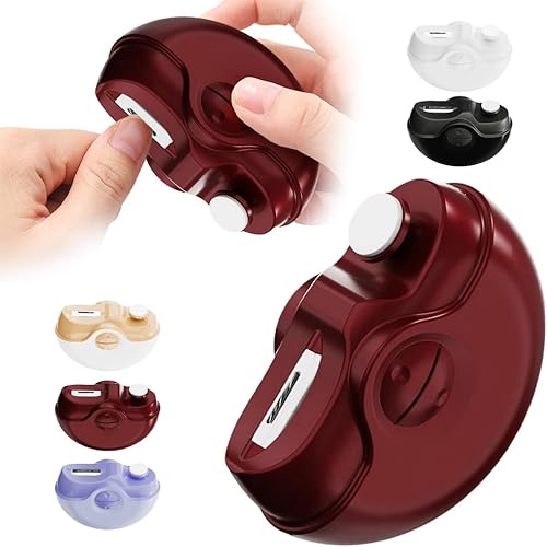 Vista 9 de Cortaúñas eléctrico con pulido, recortador de uñas automático 3 en 1 con 2 velocidades y almacenamiento de restos de uñas, recortador de uñas