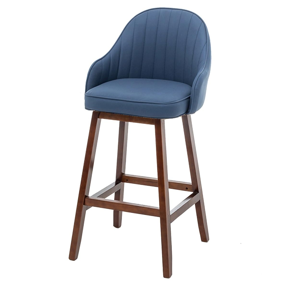 Tabouret de bar gris avec dossier rembourré pour aménager votre cuisine