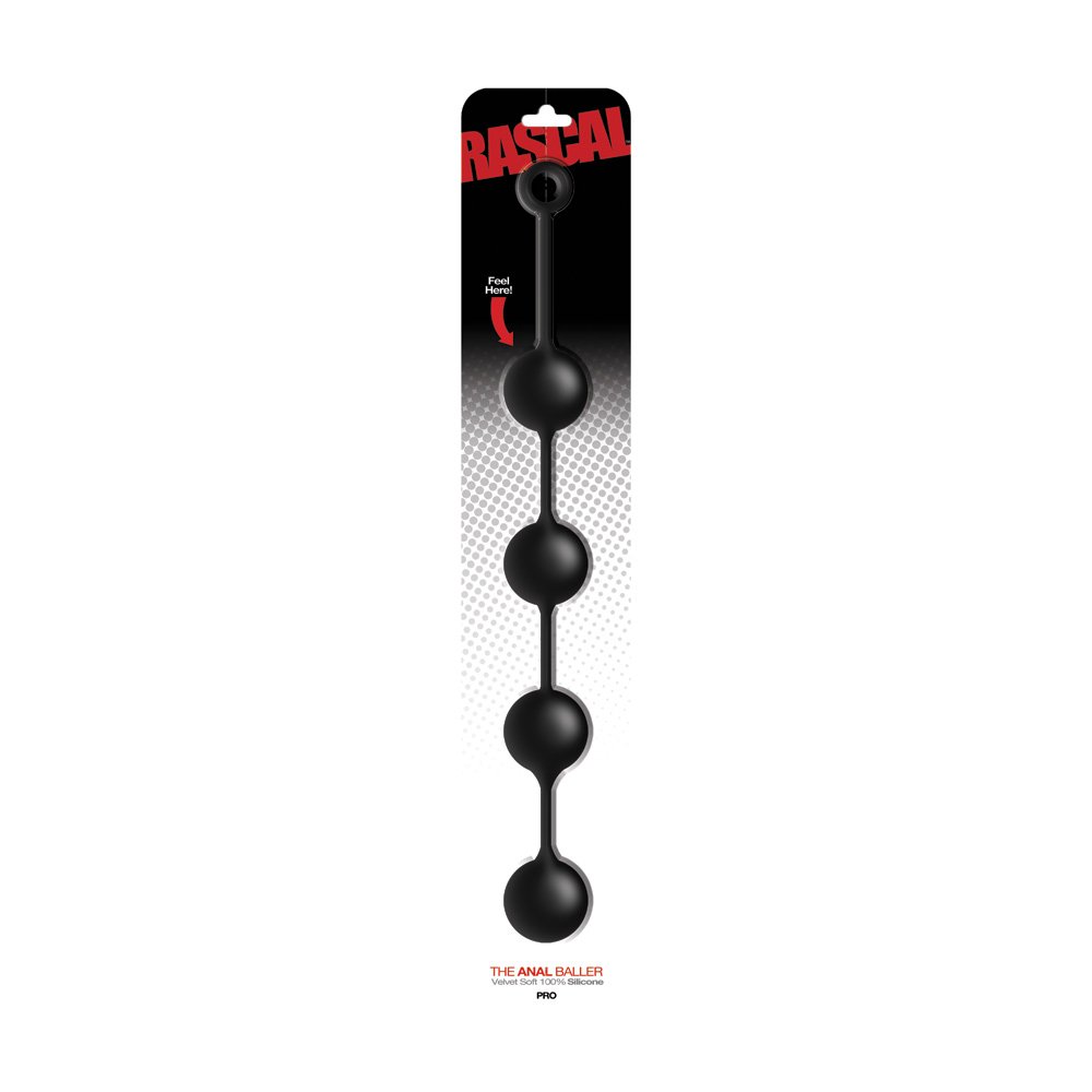 RASCAL The Anal Baller Anal Bead, Professional, Black