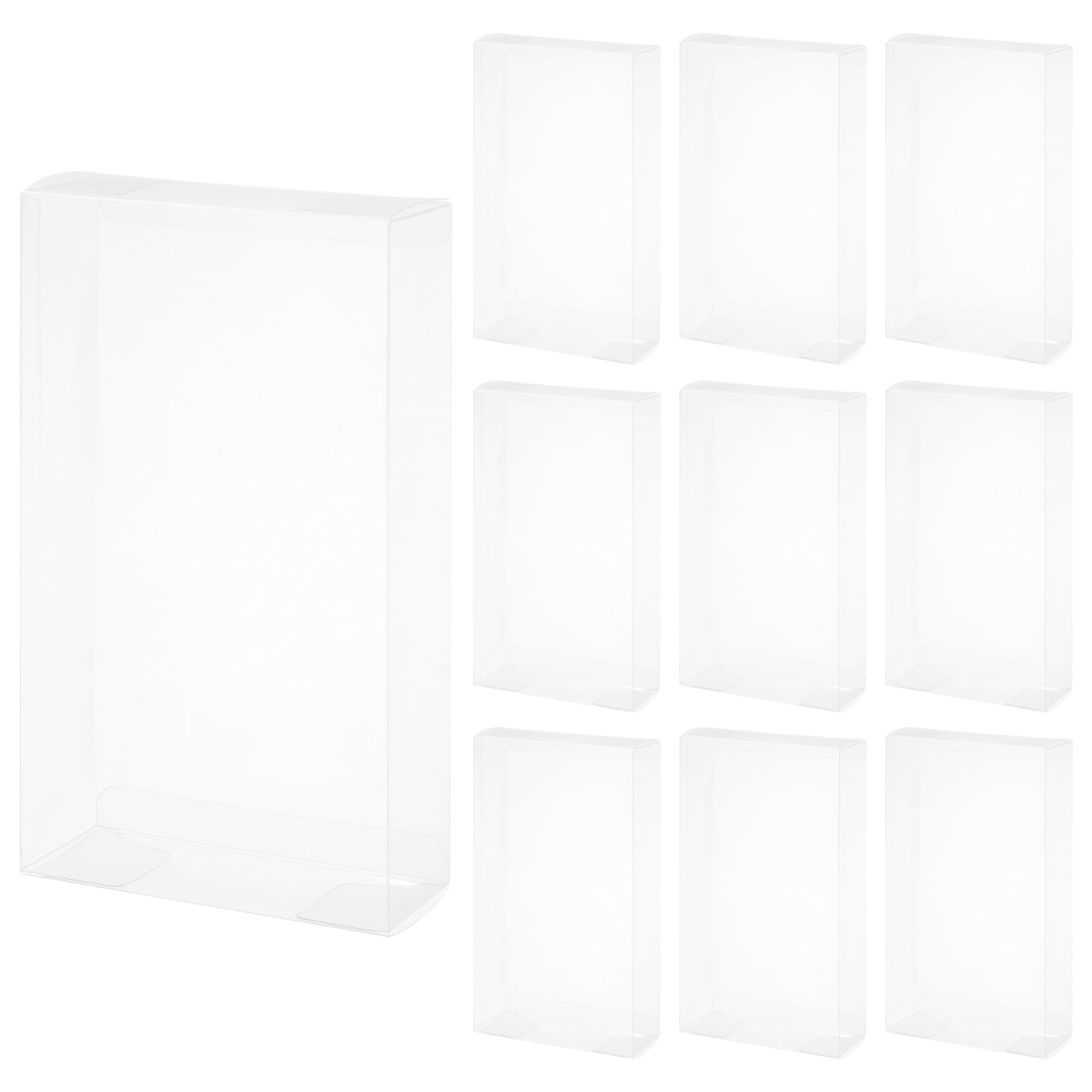 sourcing map 10 PCS Clear Gift Box,98x40x180mm Transparent Candy Box Plastic Favor Boxes Packing Box for Candy Cookies Christmas Wedding Party Wrapping