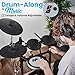 Pyle Electronic Drum Set-Portable Powerful Kit w Machine for Beginners Touch Sensitive Drum Pads, MIDI Computer Connection, Quick Setup Roll-Up Design (Mac & PC Compatible) (PTEDK50) Black