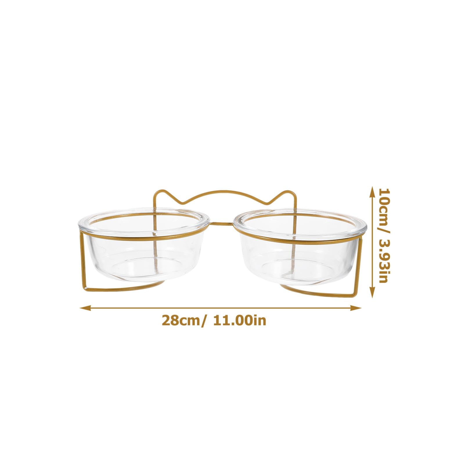 Kisangel Gamelle Surélevée pour Animaux De Compagnie Inclinée Verre pour Chat Et Chien Double Gamelle Haute pour Nourriture Et Eau