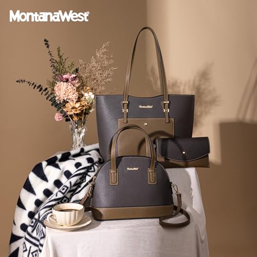 Image of Montana West 3PCS Purses for Women Tote Bag and Wallet Set Shoulder Satchel Handbags