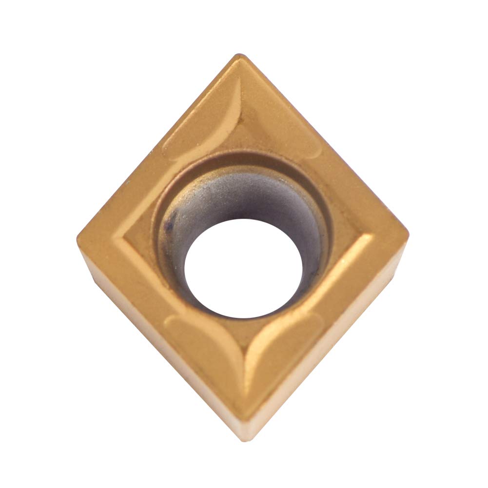 Fraise à Plaquette en Carbure CNC, 10 Pièces Plaquettes de Fraisage Indexables en Forme de Diamant CCMT09T304 CCMT32.5 avec Boîte de Rangement