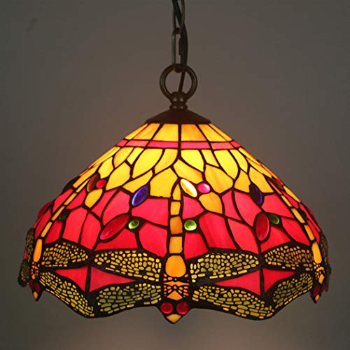 Lampe suspendue Tiffany cadeau anniversaire idéal lustre en verre 30cm
