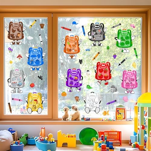 Color Learning Wall Stickers Kids Educational Wall Decals Double ...