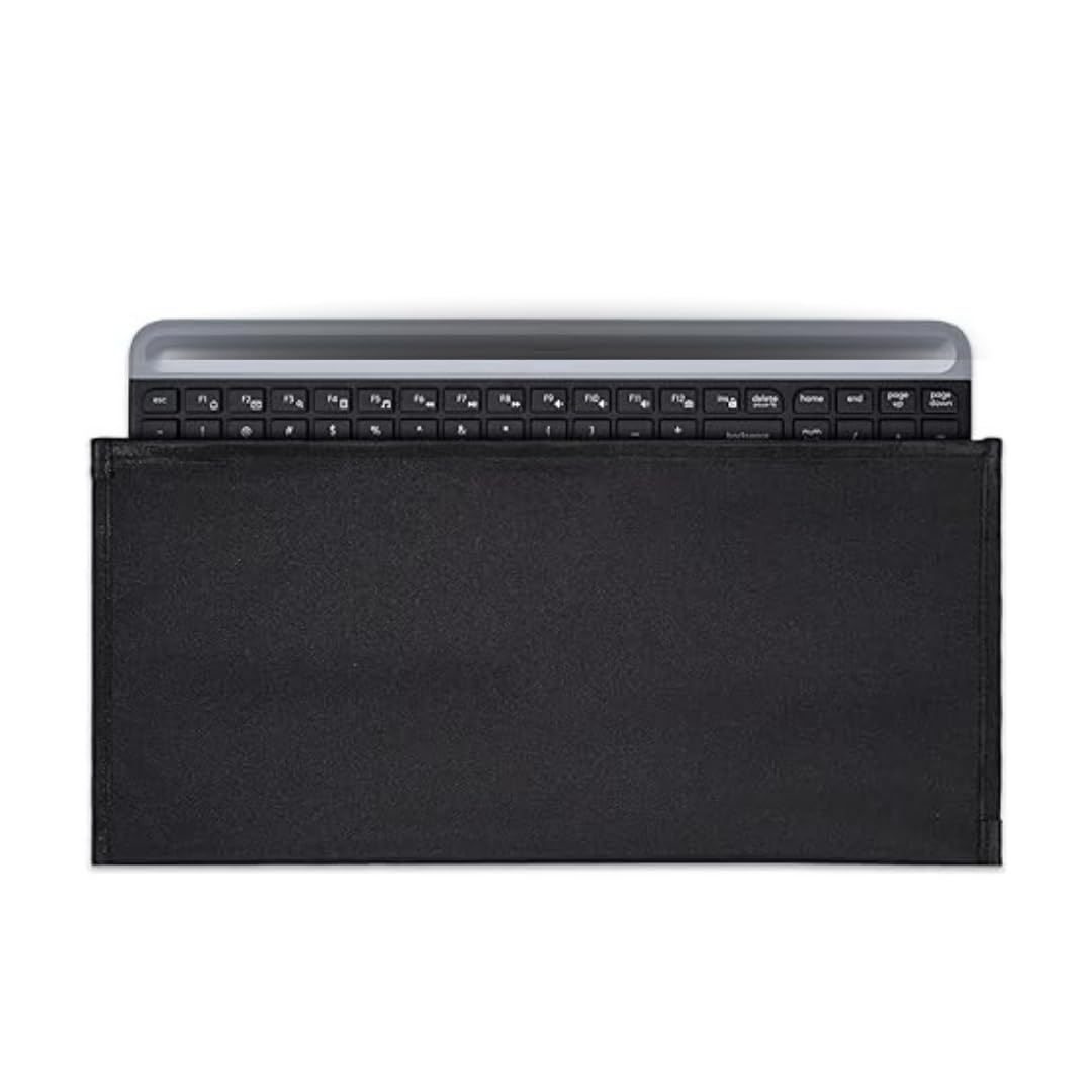 EDRAK® Keyboard Dust Productive Bag Case Sleeve Pouch for UniversalKeyboard, Logitech/Razer/Das/Havit/Apple Magic Keyboard Protector, Wireless/Wire Computer/Gaming PCKeyboard Dust Cover KC1(Black)