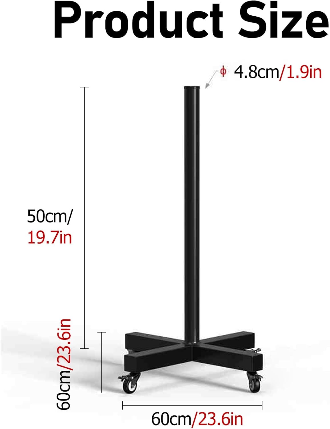Rolling Olympic Weight Plate Rack with Rolling Wheels, Space Saving Vertical Bumper Plate Rack Holder for Weight Plates Storage, Gym Organizational Equipment