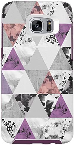 OTTERBOX Symmetry Series Case for Samsung Galaxy S7 Edge - Frustration FRฤe Packaging - Perfected Angles (White/Damson Purple/Graphic)