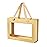 JINGUAN Gold Gift Box with Window, Gift Box with Lid and Handle, Clear Magnetic Gift Box for Present, Bridesmaid Proposal Box (10.5x7.5x3 Inches