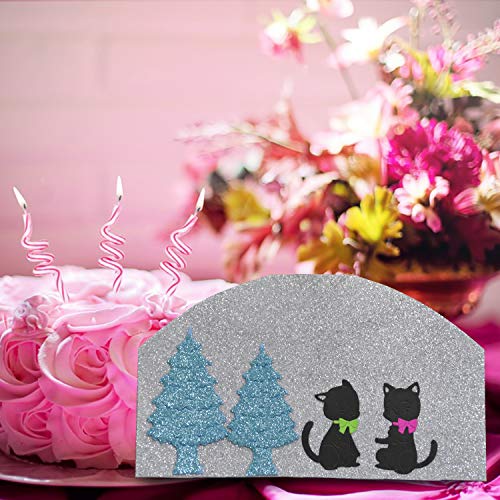 Corte de metal de Natal morre Árvore de Natal Gatos bonitos Forma Corte Die para crianças DIY Cartão