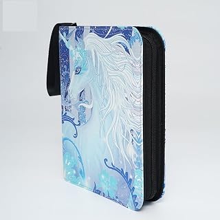 Trading Card Binder 4-Pocket，400 Pockets Card Binder with 50 Removable Sleeves，Card Collector Binder Binder Zipper Holde Carrying Case Album Birthday Gifts for Boys or Girls
