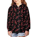 Yuuxorilu Kapuzenpullover mit Reißverschluss und Taschen für Jungen und Mädchen, leichtes weiches...