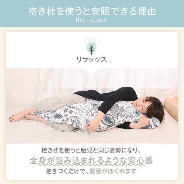 Amazon｜抱き枕 大きい 癒し 北欧柄 Lサイズ 約135cm スマブルーモル