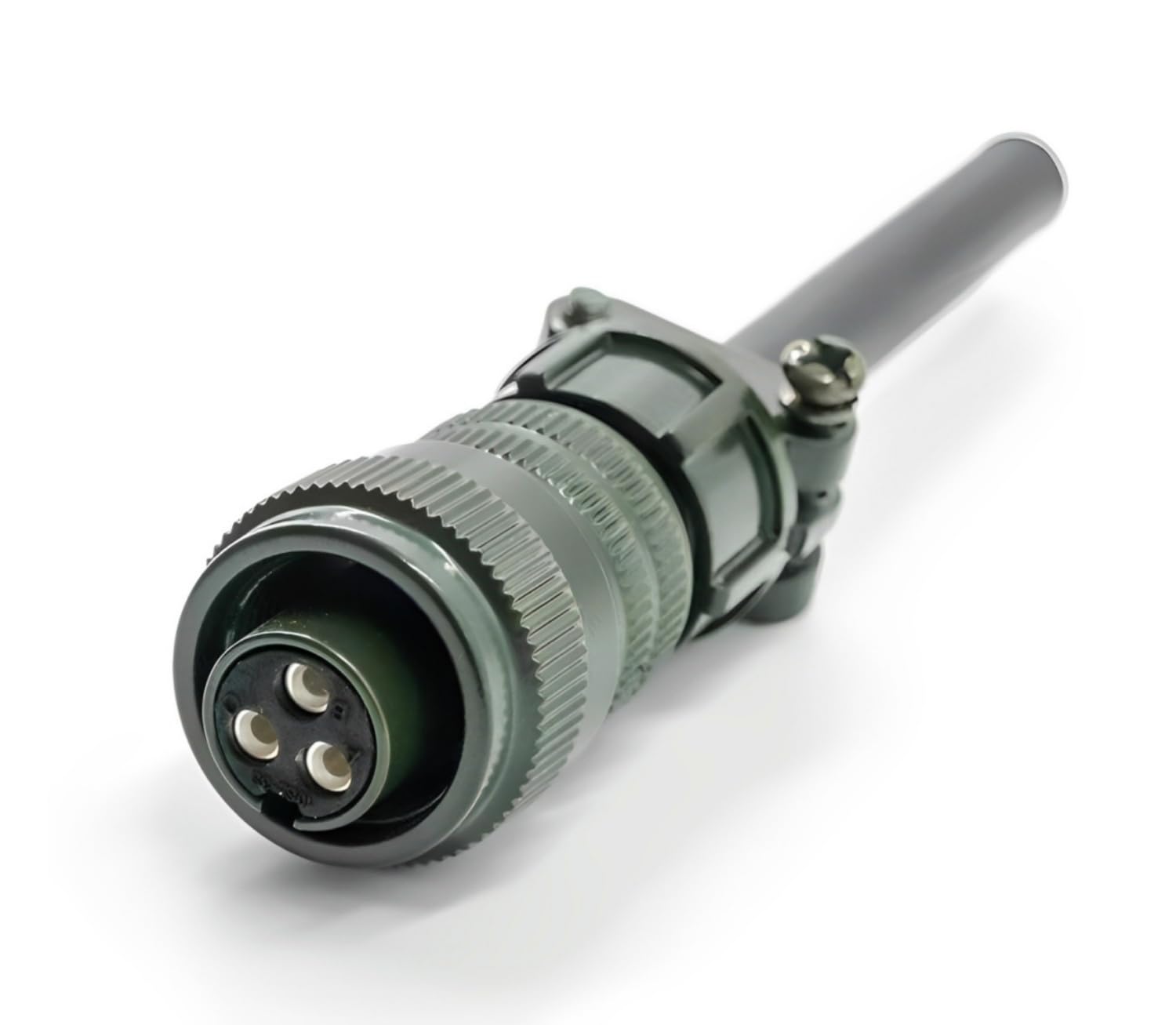 MIL-DTL-5015 Industrial Connector, MS3106A10SL-3S Female Circular Connectors Waterproof 3 Pin Contacts Solder Termination Threaded Connector Straight, 10SL Shell Size for Industrial (Plug)