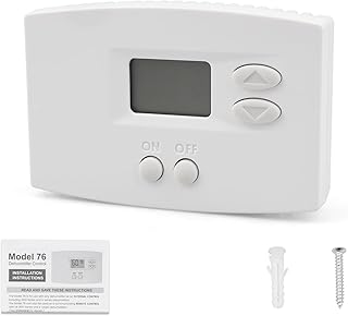 76 Digital Wall Mount Dehumidifier Control Compatible with 1800 Series & E-Series Whole House Dehumidifiers, Wall Mounted 24V AC Thermostat & Humidistat